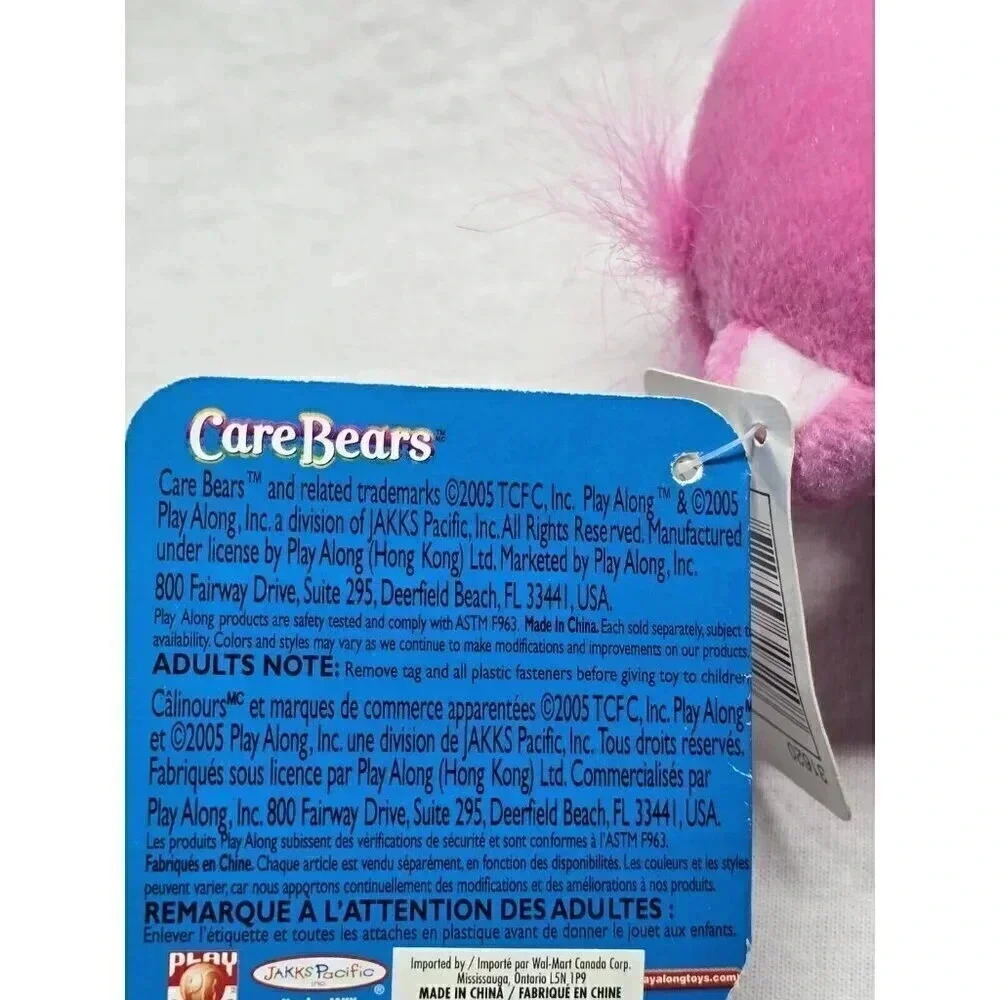 Care Bears 2003 Take Care Bear Pink Stuffed Animal Plush 10"- With Tags - Picture 12 of 13
